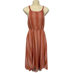 Torrid 0 stripe sundress clay pink pockets Summer Vacation